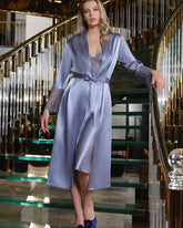 Mist 6-Piece Bridal Nightgown Set Grey-Extra-large Night Wear