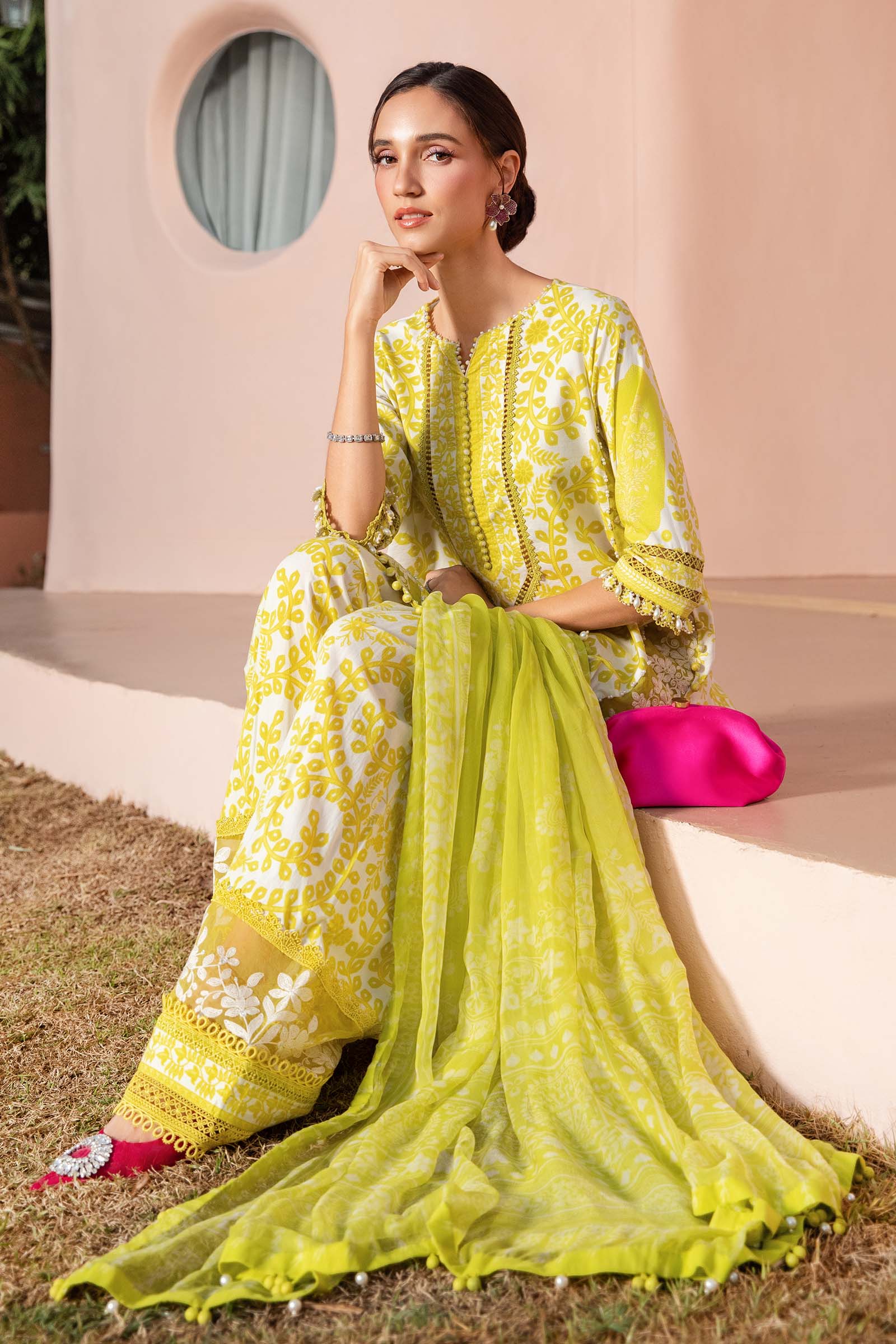Maria.B MPrints Embroidered Lawn Unstitched 3Pc Suit MPT-2504-A   3PC