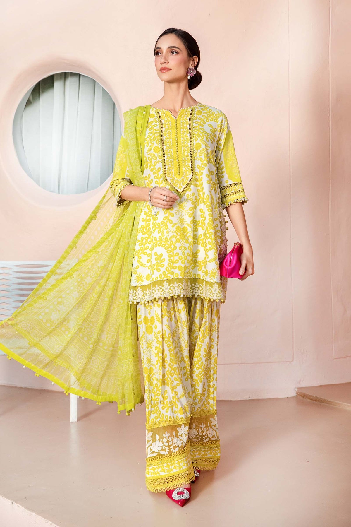 Maria.B MPrints Embroidered Lawn Unstitched 3Pc Suit MPT-2504-A   3PC