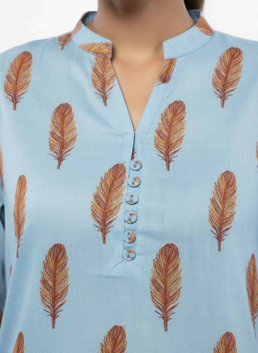 Bin Shahab | Printed Lawn | Stitched |  2 Piece   2pc