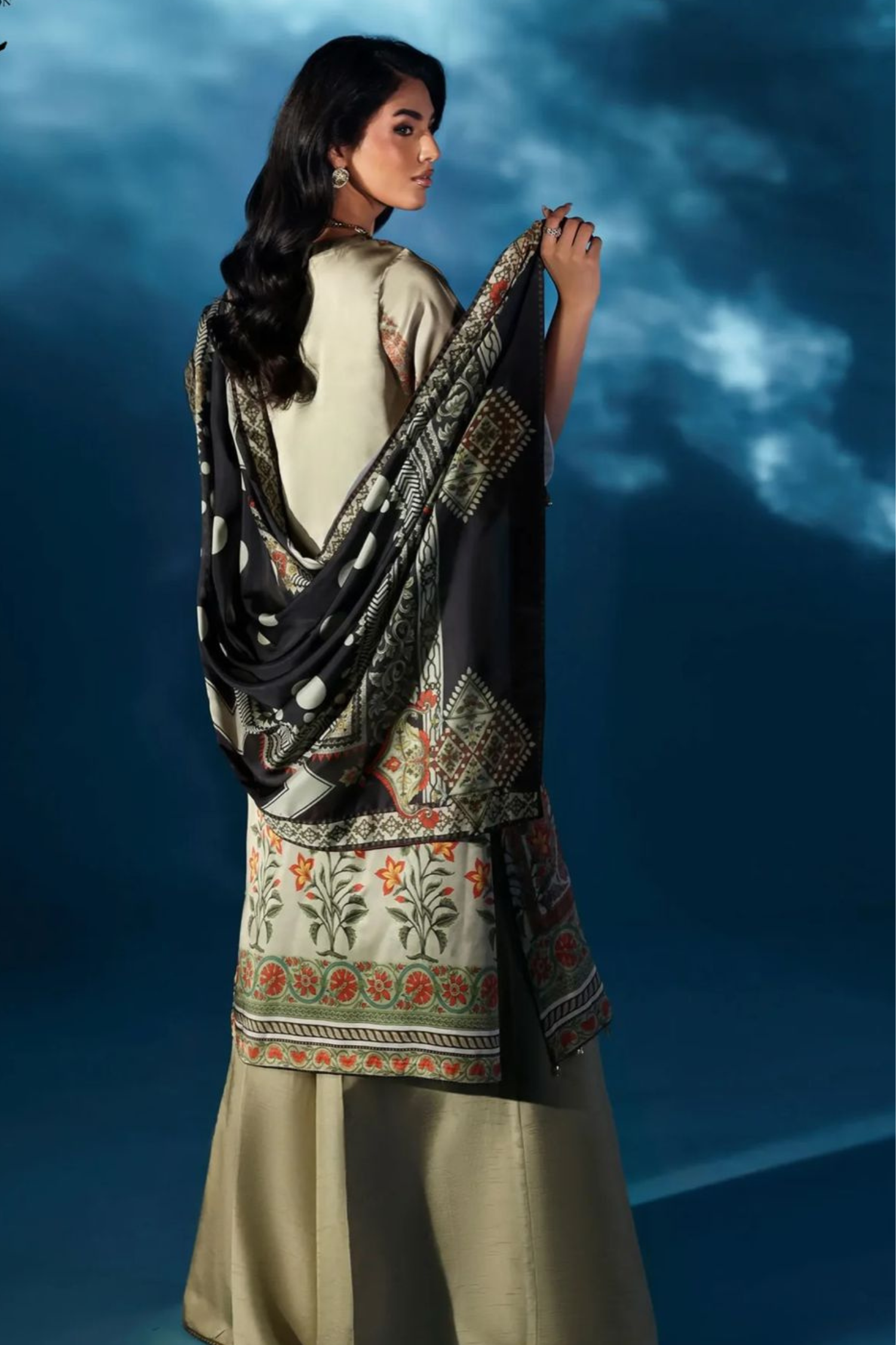 Beige | Swiss Lawn | Premium Quality | Stitched | 3 Piece