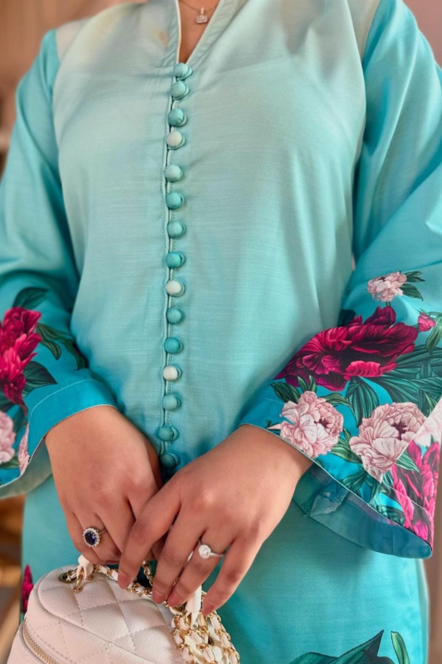 Sky blue |Raw Silk | Premium Quality | Stitched | 2 Piece