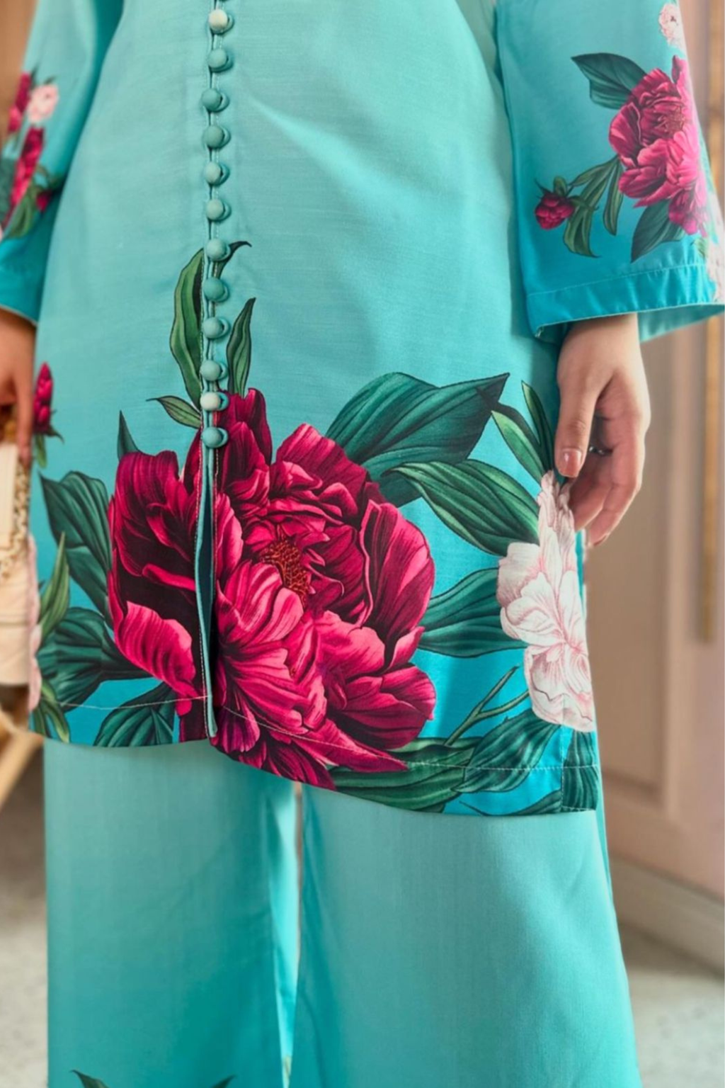 Sky blue |Raw Silk | Premium Quality | Stitched | 2 Piece