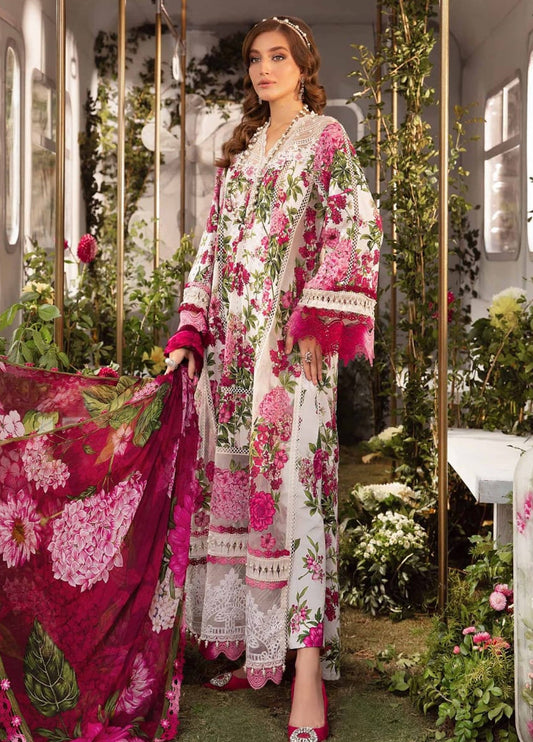 Embroidered Lawn 3 Piece Unstitched Suit MBL-MPT-2012-A-24 - Summer Collection 