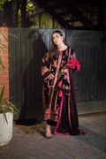 Aneelas Black Red velvet collection - 3 Piece