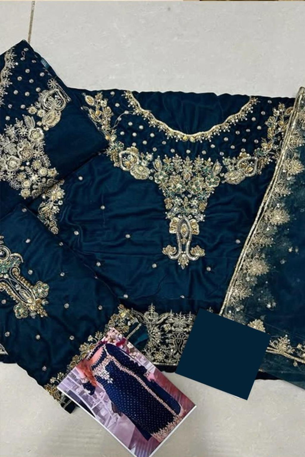 Aneela's | Zinc | Wedding Velvet Collection | 3 Piece