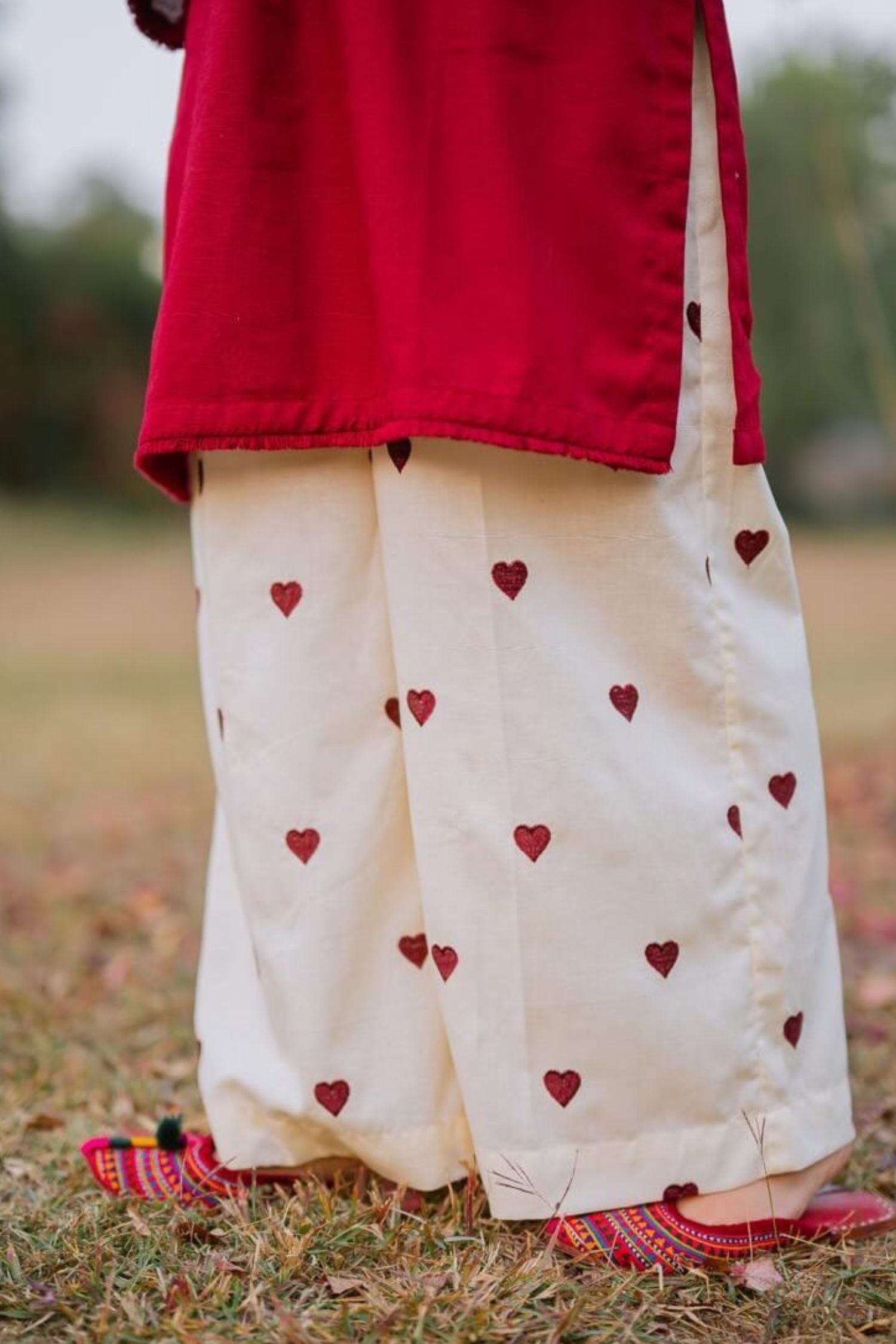 Cordset |  Embroidered Khaddar | Maroon | 2 Piece