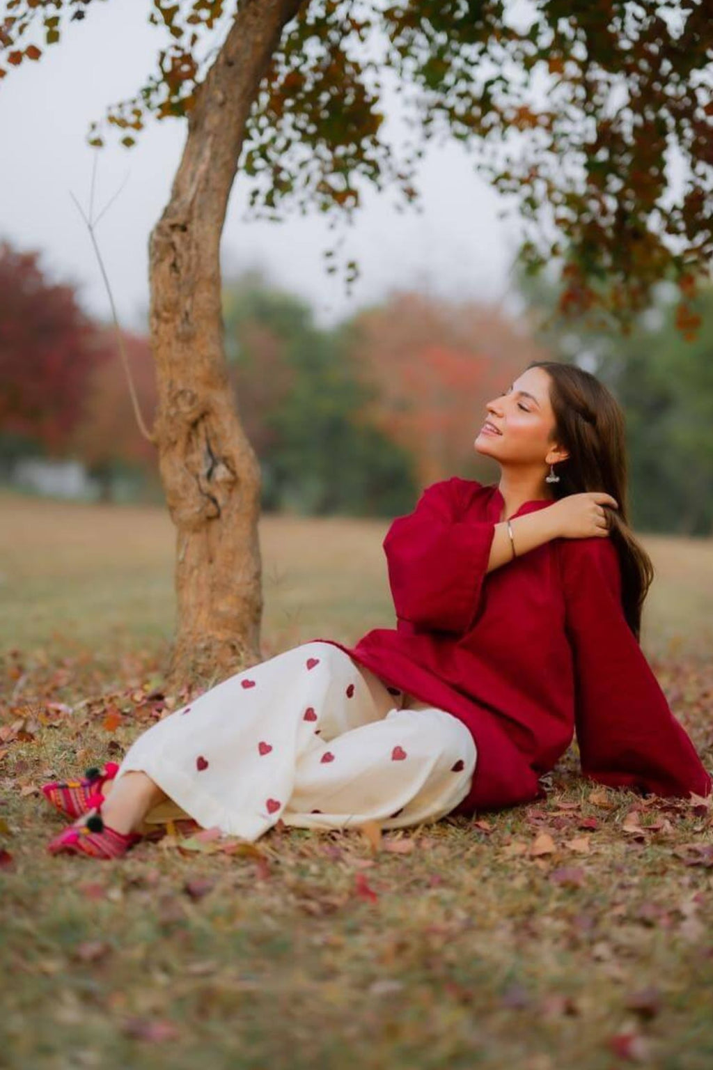 Cordset |  Embroidered Khaddar | Maroon | 2 Piece