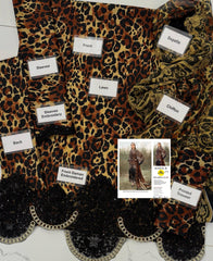 Maria-B Embroidered 3pc Lawn Embroidered Dress with Printed Chiffon Dupatta   3PC