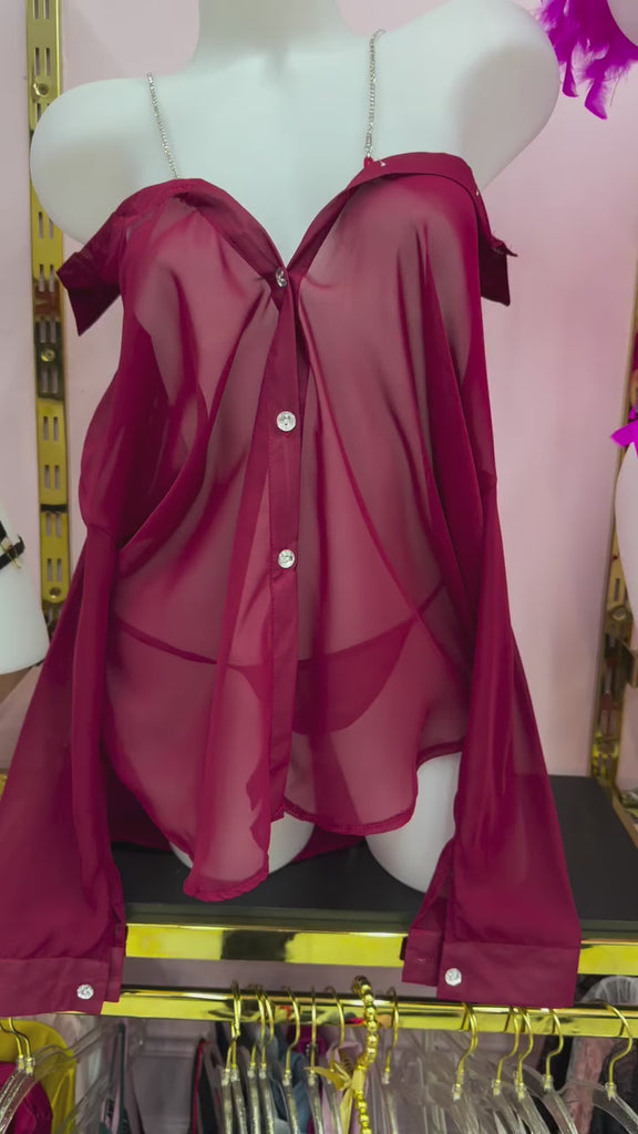 Seductive Lingerie Set with Chained Straps   Inner Wear