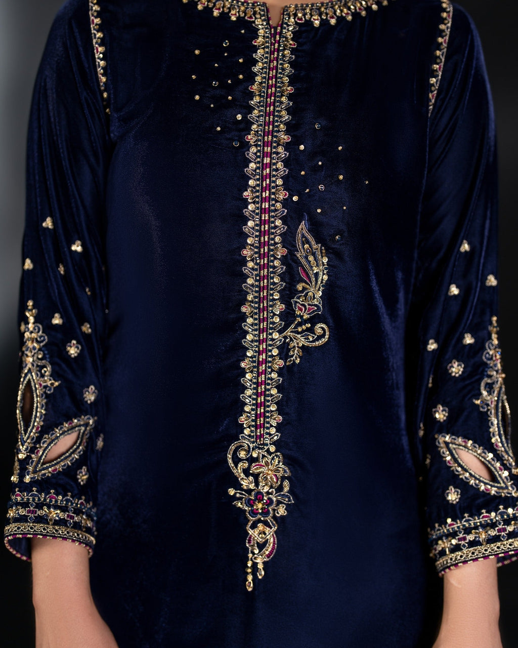 Naqshi | Velvet NQ072 | Unstitched | 3 Piece   3PC