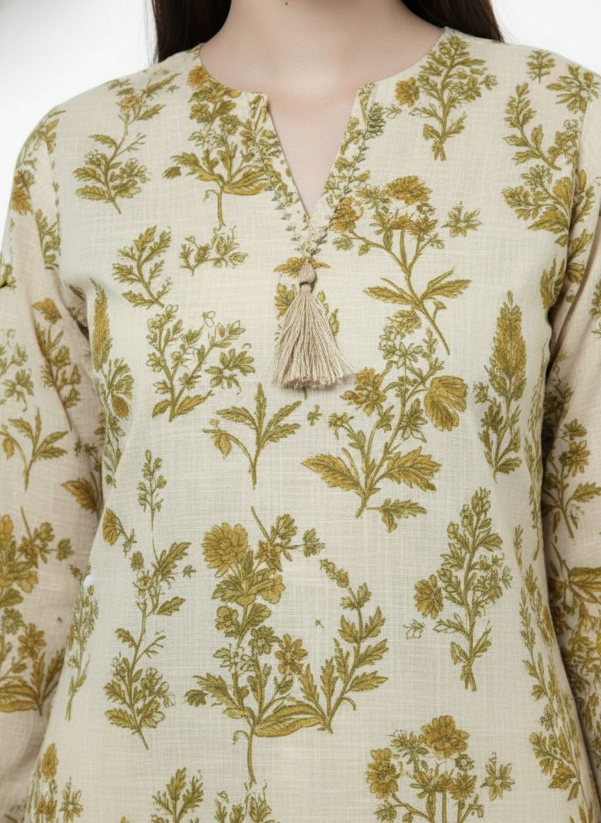 Bin Shahab | Printed Lawn | Stitched | 2 Piece   2pc