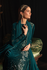 Iznik Luxury Velvet Embroidered Suit |  3 Piece  | Unstitched   3PC