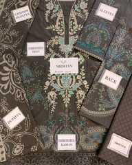 Maria B 3 Piece Unstitched Embroidered Lawn Suit | DL-1209   3PC