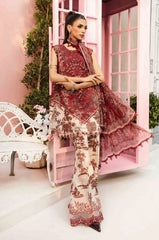 MARIA-B - 3 Piece Unstitched Embroidered Lawn Suit | MPT-2608-A   3PC