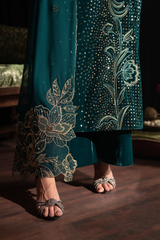 Iznik Luxury Velvet Embroidered Suit |  3 Piece  | Unstitched   3PC