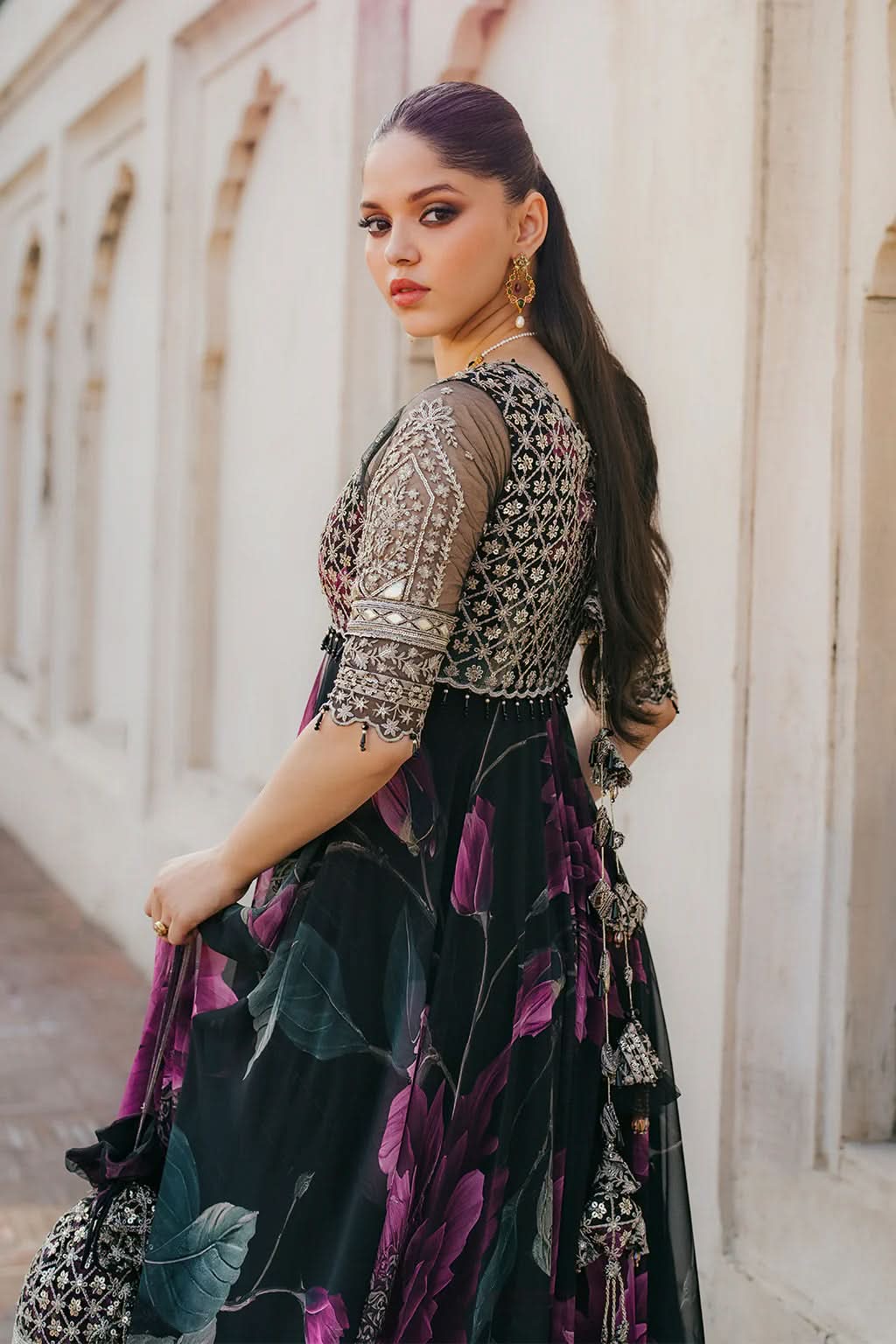 Iznik - Luxury Chiffon Embroidered Unstitched - 3 Piece - UE 321