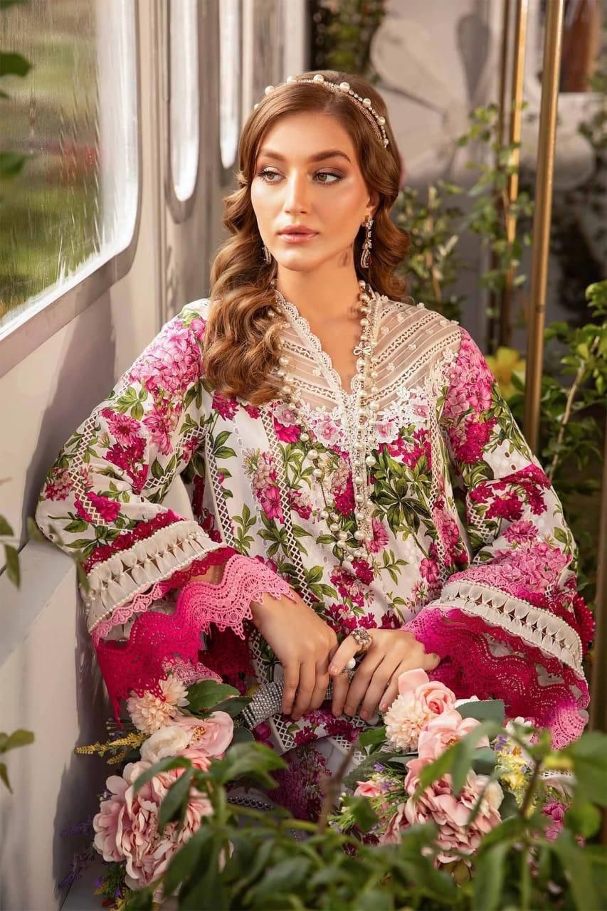 Embroidered Lawn 3 Piece Unstitched Suit MBL-MPT-2012-A-24 - Summer Collection 