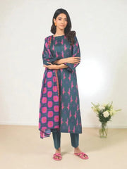 Charcoal Black | Swiss Lawn | Unstitched | 3Pcs   3PC