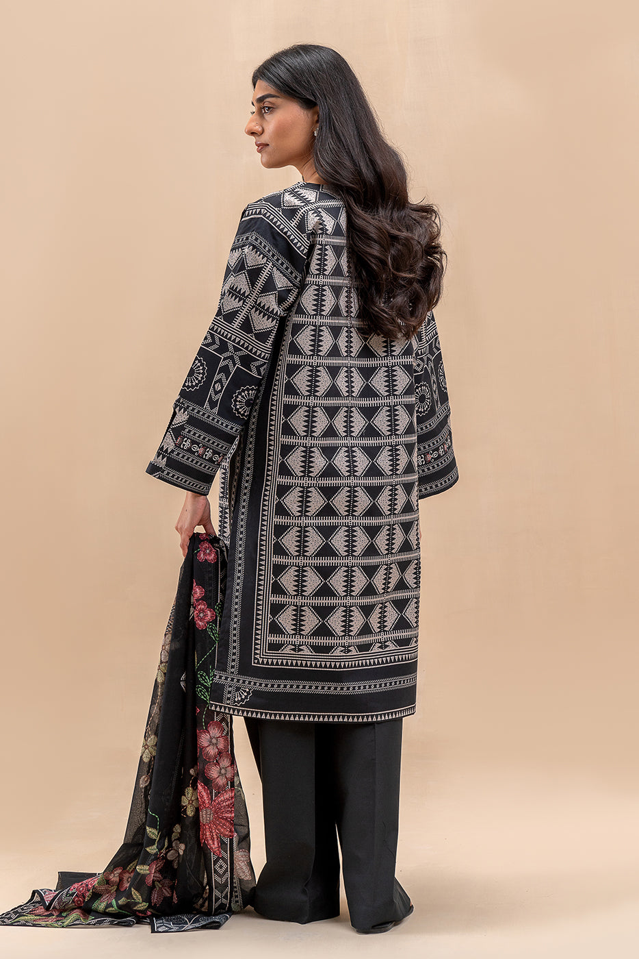 Onyx Grid | Swiss Lawn | Unstitched | 3Pcs   3PC