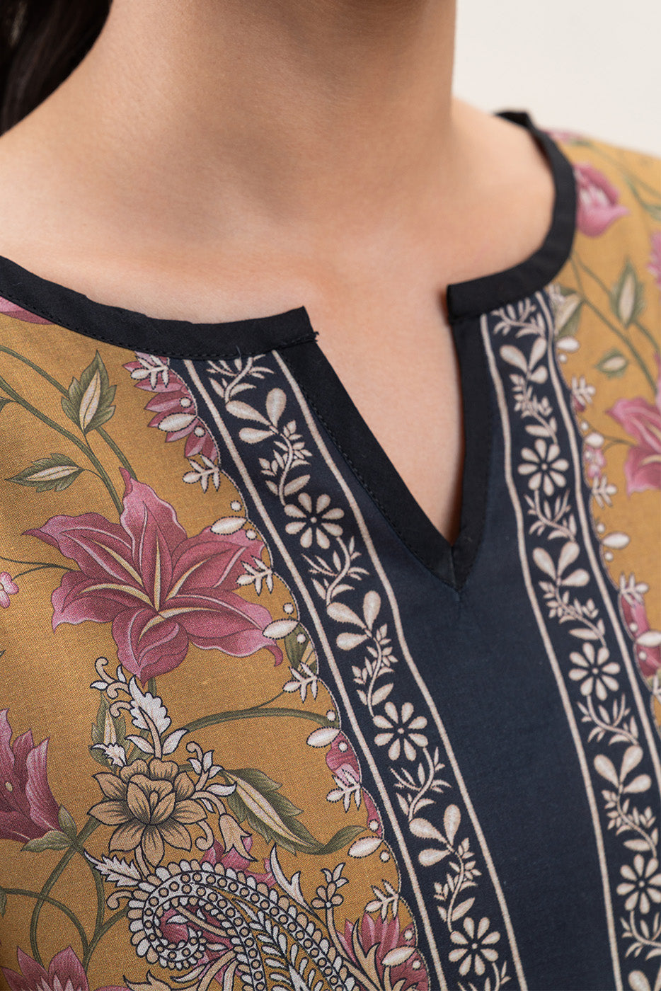 Mustard Flare | Swiss Lawn | Unstitched | 3Pcs   3PC