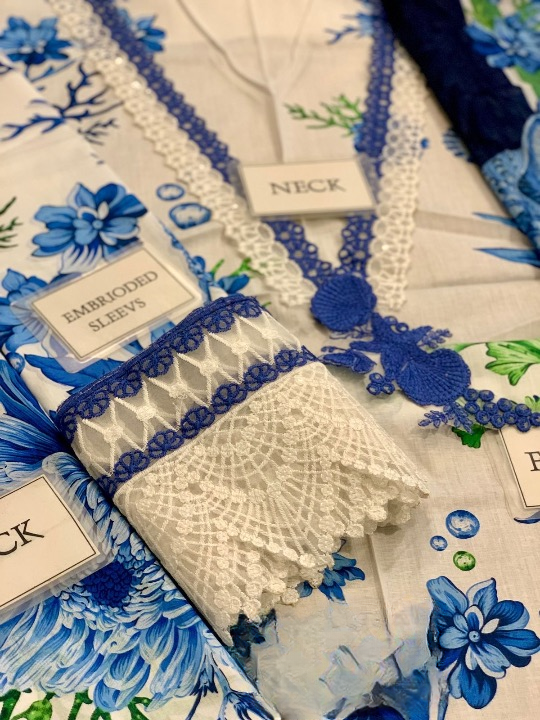 MARIA.B - 3PC LAWN EMBROIDERED PRINTED SHIRT WITH CHIFFON PRINT DUPATTA AND PRINT TROUSER- NS 2519   Body Shaper