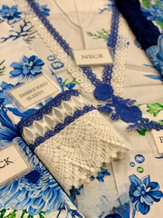 MARIA.B - 3PC LAWN EMBROIDERED PRINTED SHIRT WITH CHIFFON PRINT DUPATTA AND PRINT TROUSER- NS 2519   Body Shaper