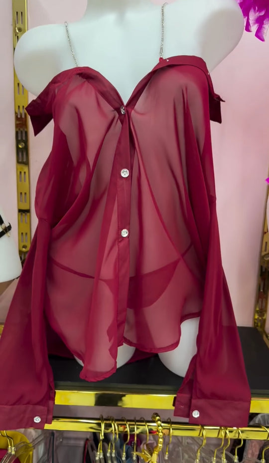 Seductive Lingerie Set with Chained Straps   Inner Wear