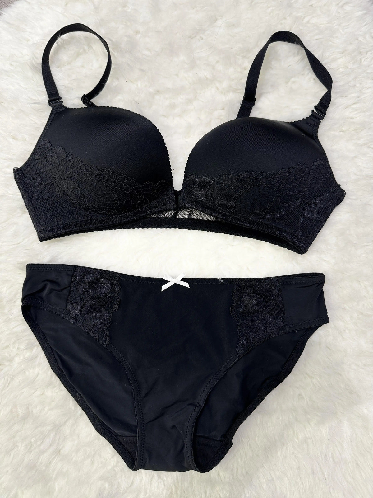 Front Open Padded Bra and Panty Set 