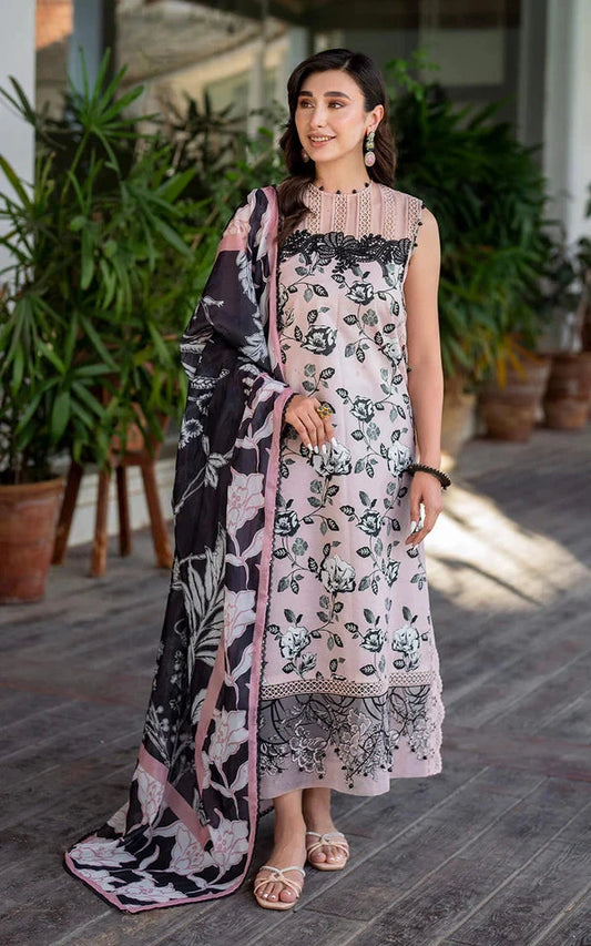 Asifa & Nabeel Embroidered & Printed Lawn 3 Piece Dress -UNSTITCHED - 10591   3PC