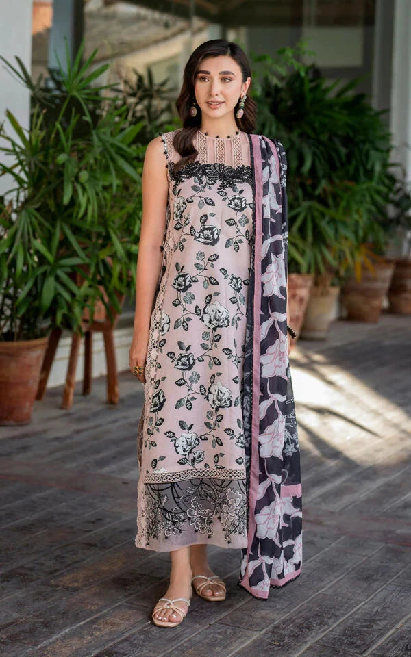 Asifa & Nabeel Embroidered & Printed Lawn 3 Piece Dress -UNSTITCHED - 10591   3PC