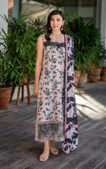 Asifa & Nabeel Embroidered & Printed Lawn 3 Piece Dress -UNSTITCHED - 10591   3PC