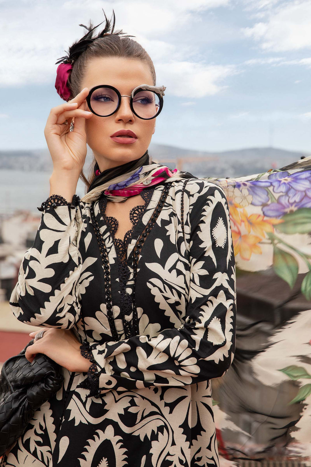 MARIA B FORMALS PRINTED EMBROIDERED LAWN - 3 PC UNSTITCHED   3PC