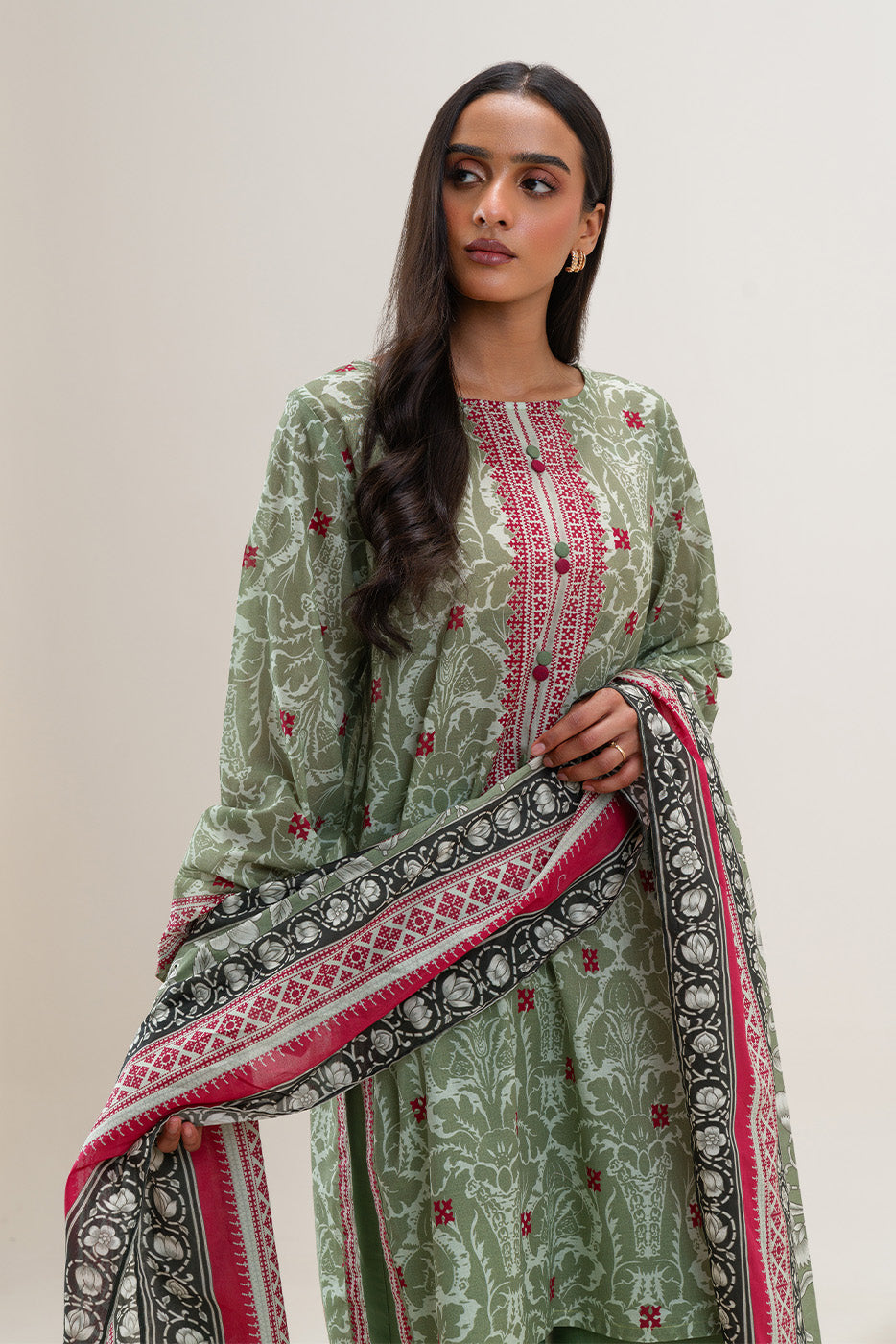 Beechtree | Printed lawn | Unstitched | 3 Piece   3PC