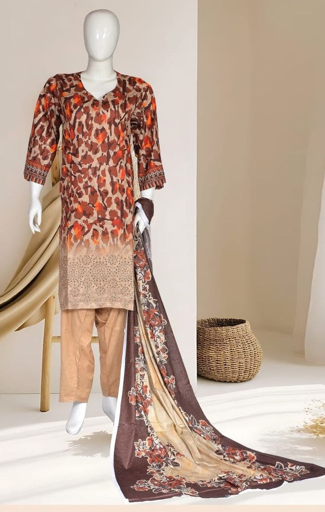 Noor-e-Azal | Printed & Embroidered | Unstitched | 3 Piece   3PC