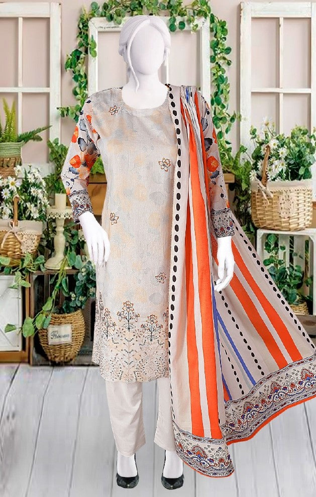 Noor-e-Azal | Printed & Embroidered | Unstitched | 3 Piece   3PC