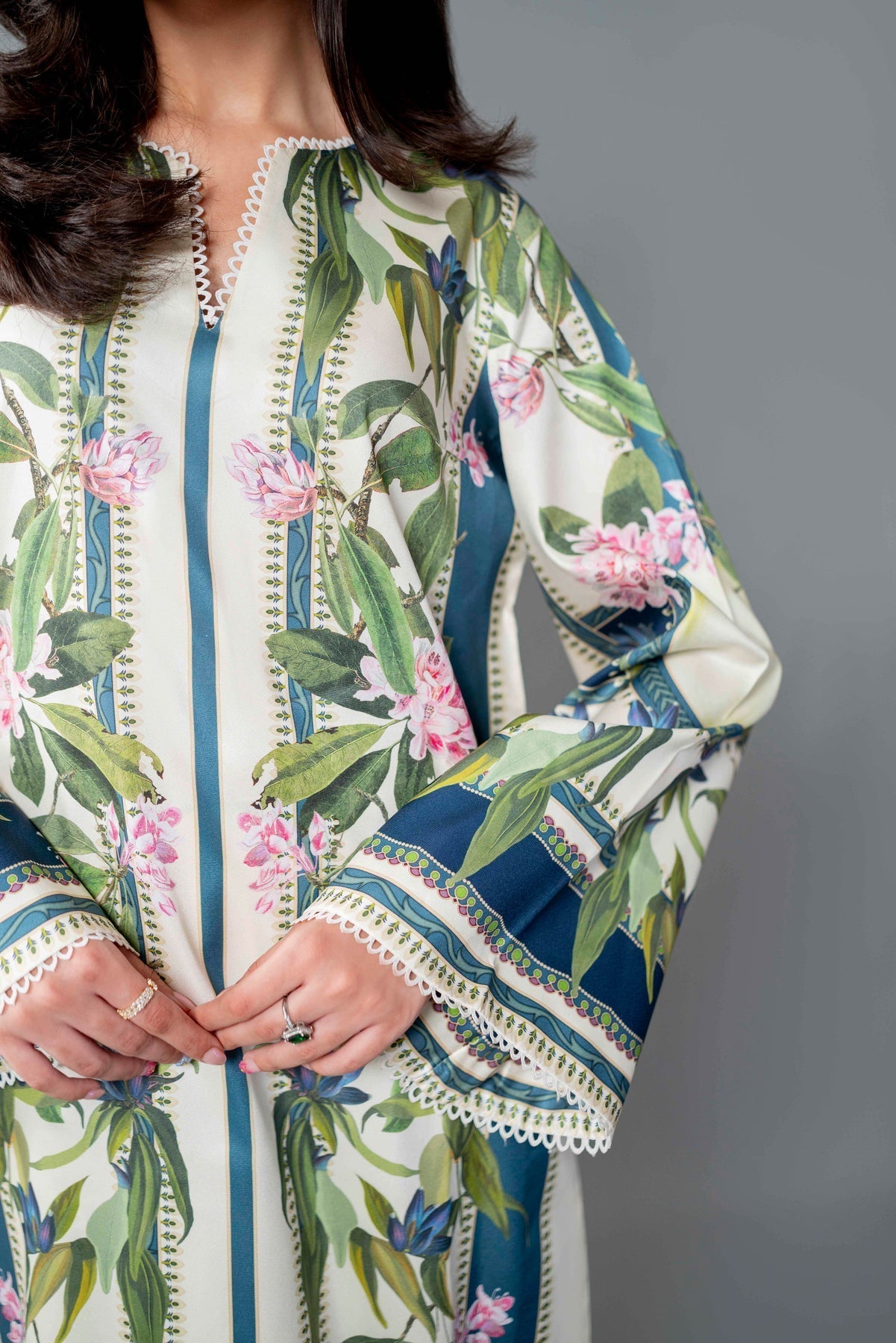 Sable Vogue | Printed Raw Silk | Unstitched | 3 Piece   3PC