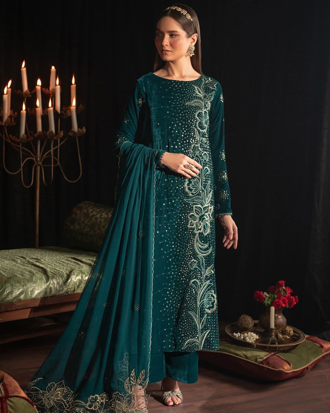 Iznik | Velvet Dress - J0248 | 3 Piece