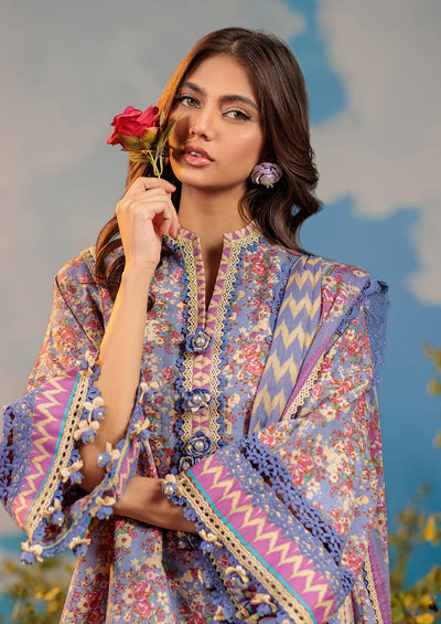 Blue Bell | Swiss Lawn | Unstitched | 3Pcs   3PC