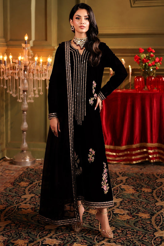 Charizma Luxury Velvet  |3 Pc Embroidered | Unstitched   3PC