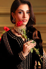 Charizma Luxury Velvet  |3 Pc Embroidered | Unstitched   3PC