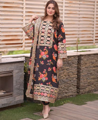 Aneela's | ABG-02 | Unstitched | 3 Piece  Black 3PC