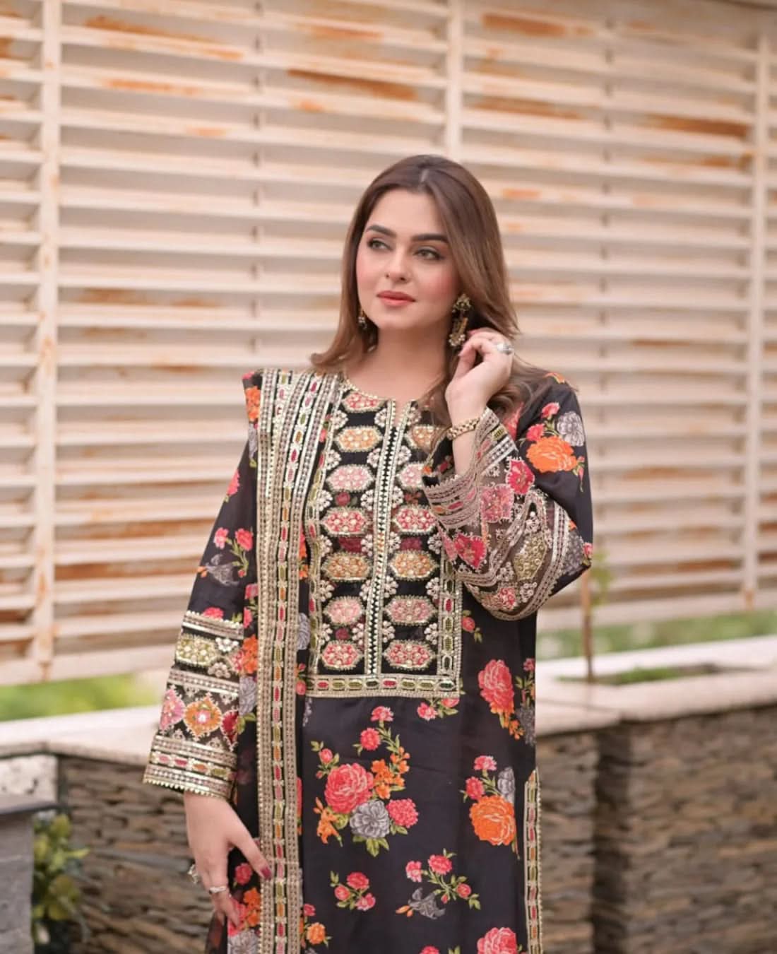 Aneela's | ABG-02 | Unstitched | 3 Piece   3PC