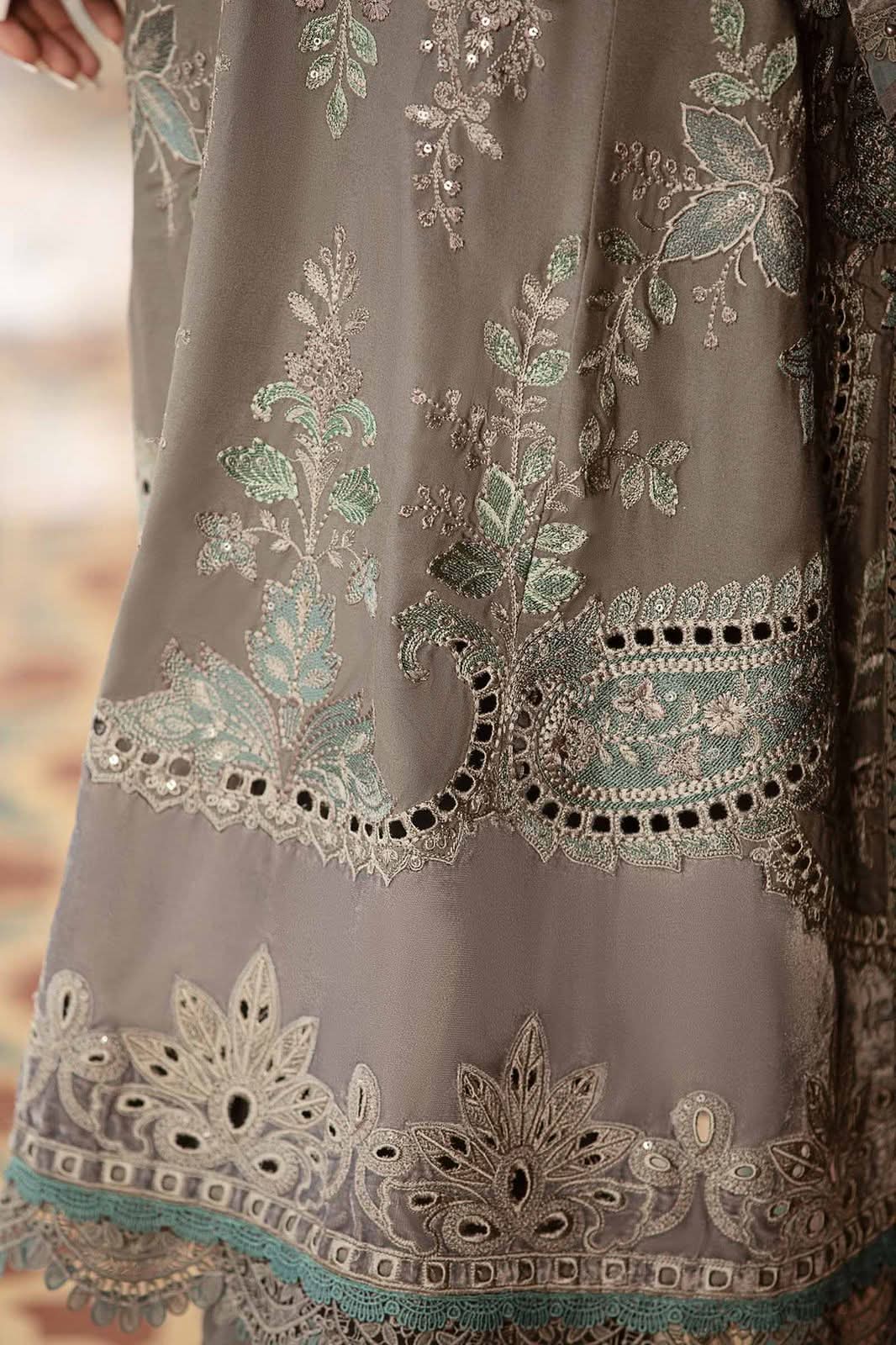 Maria B 3 Piece Unstitched Embroidered Lawn Suit | DL-1209   3PC