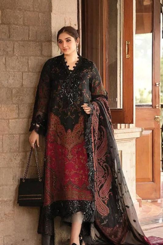 Embroidered Lawn 3 Piece Unstitched Suit MBL-DL-1204   3PC