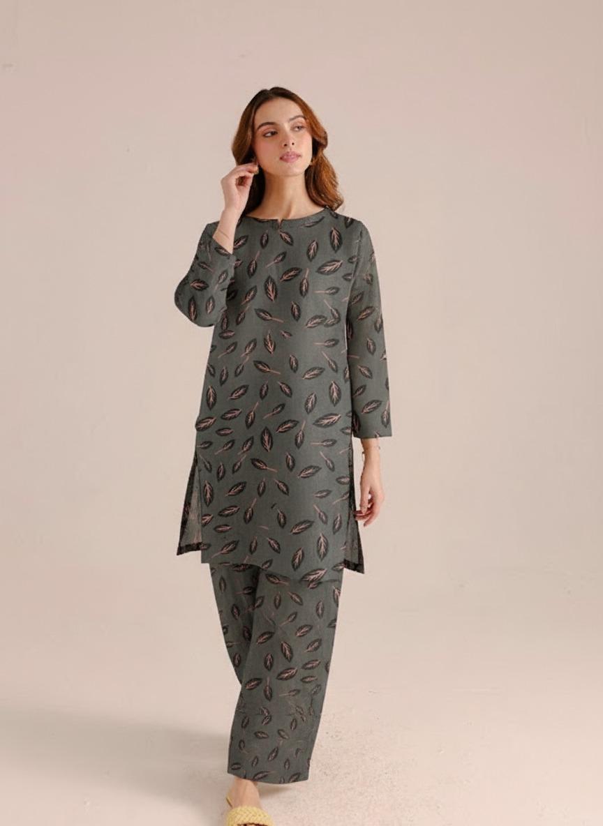 Bin Shahab | Printed Lawn | Stitched |  2 Piece   2pc