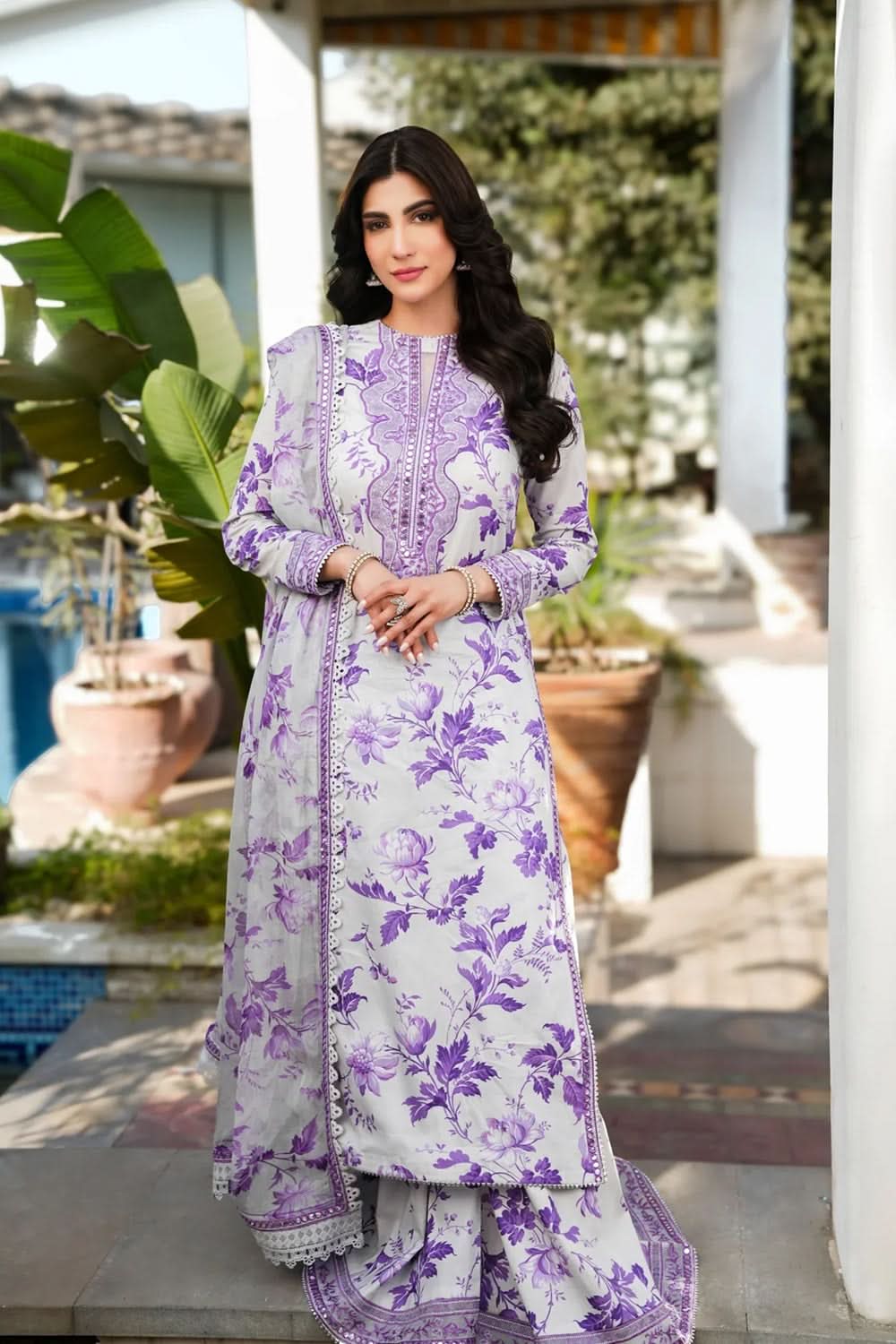 Aneela's | Lawn 25 - TC-1278 | Unstitched | 3 Piece   3PC
