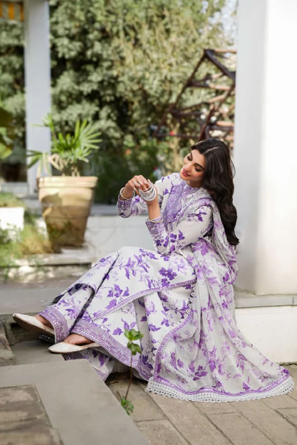 Aneela's | Lawn 25 - TC-1278 | Unstitched | 3 Piece   3PC