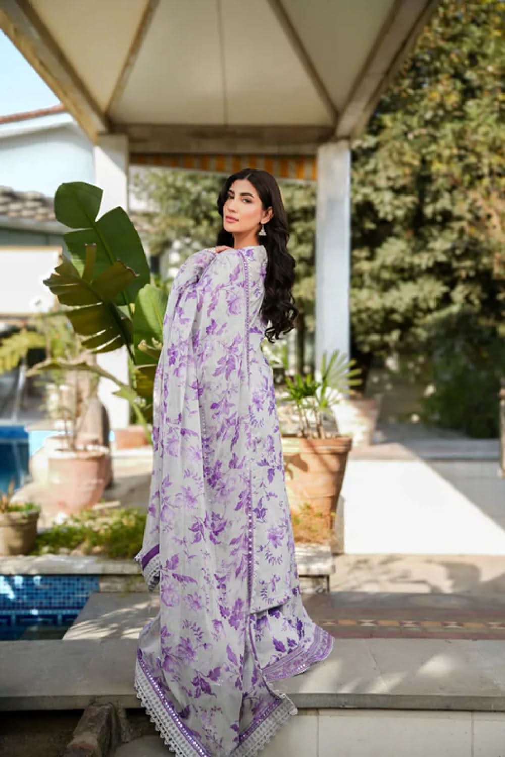 Aneela's | Lawn 25 - TC-1278 | Unstitched | 3 Piece   3PC