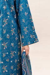 Cobalt Fern | Swiss Lawn | Unstitched | 3Pcs   3PC